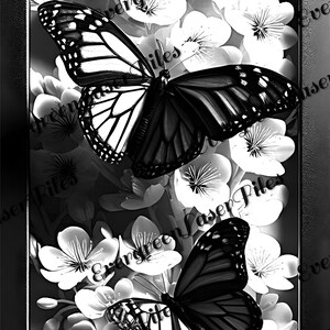Wunderschöne eloxierte Aluminiumfeile mit Monarch- und Kirschblüte!