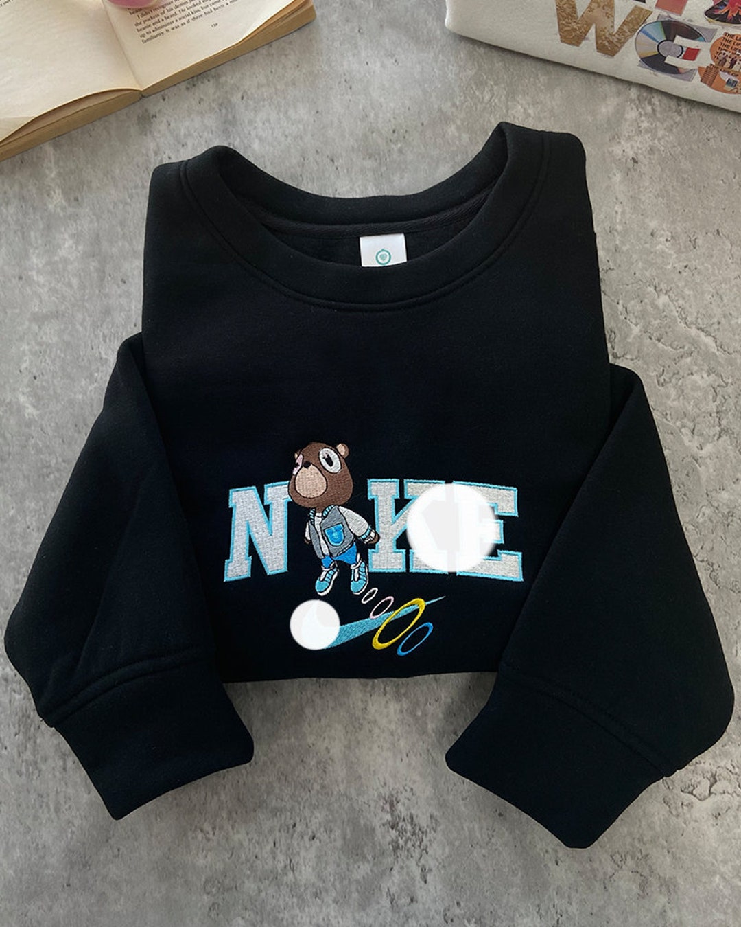 Kanye West Graduation Bear Embroidered Sweatshirt - Kanye West Sweatshirt -Kanye West Graduation -Jeen-Yuhs -Ye Sweatshirt - Kanye Christmas