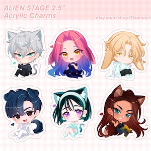 Alien Stage ALNST 2.5” Acrylic Charms, Till, Ivan, Sua, Mizi, Luka, Hyuna