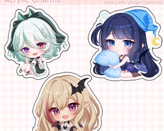 Mirai Vtuber Acrylic Charms: Alias Anono, Kou Mariya, Rem