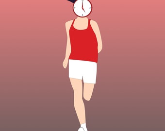 eine Frau rennt