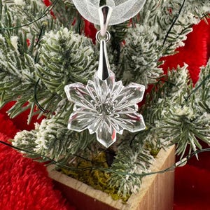 Snowflake Vintage Swarovski crystal pendant