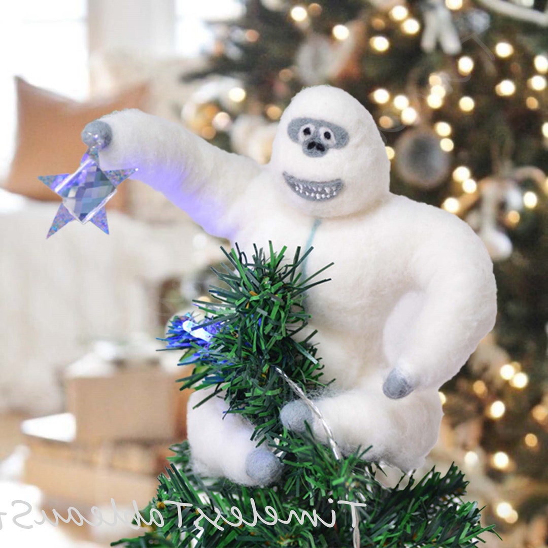 Christmas Tree Topper Abominable Snowman Ornaments Vintage Etsy
