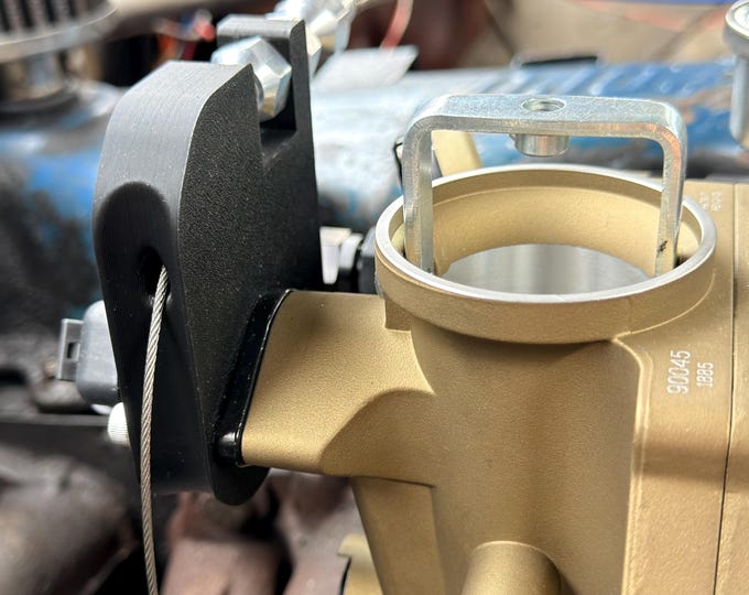 Featured listing image: Holley Sniper 1100 EFI Throttle Cable Adapter Bracket Mount | Linkage Eliminator | F100, VW Bug, Classic Car and Truck Carb Conversion