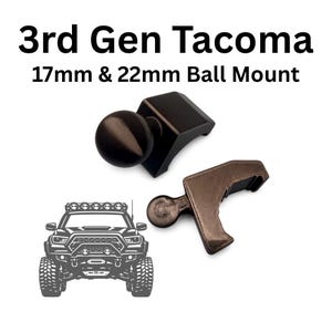 3rd Gen Tacoma Phone Mount – 17mm & 22mm Ball Bracket (2016-2023)