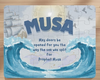 Personalized Kids Puzzle: Prophet Musa Theme, Islamic Educational Toy