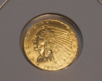 Gold coin US 2 1/2 dollar1929 collectable replica - perfect condition