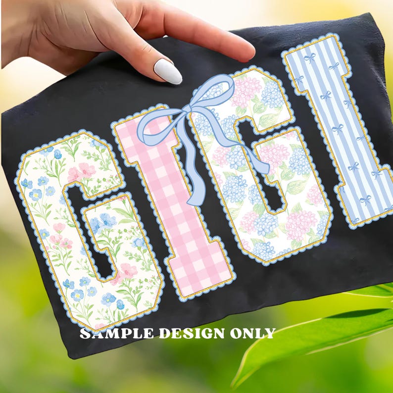 Grandmillennial PNG Alphabet Bundle, Floral Lace Alphabet, Preppy ...