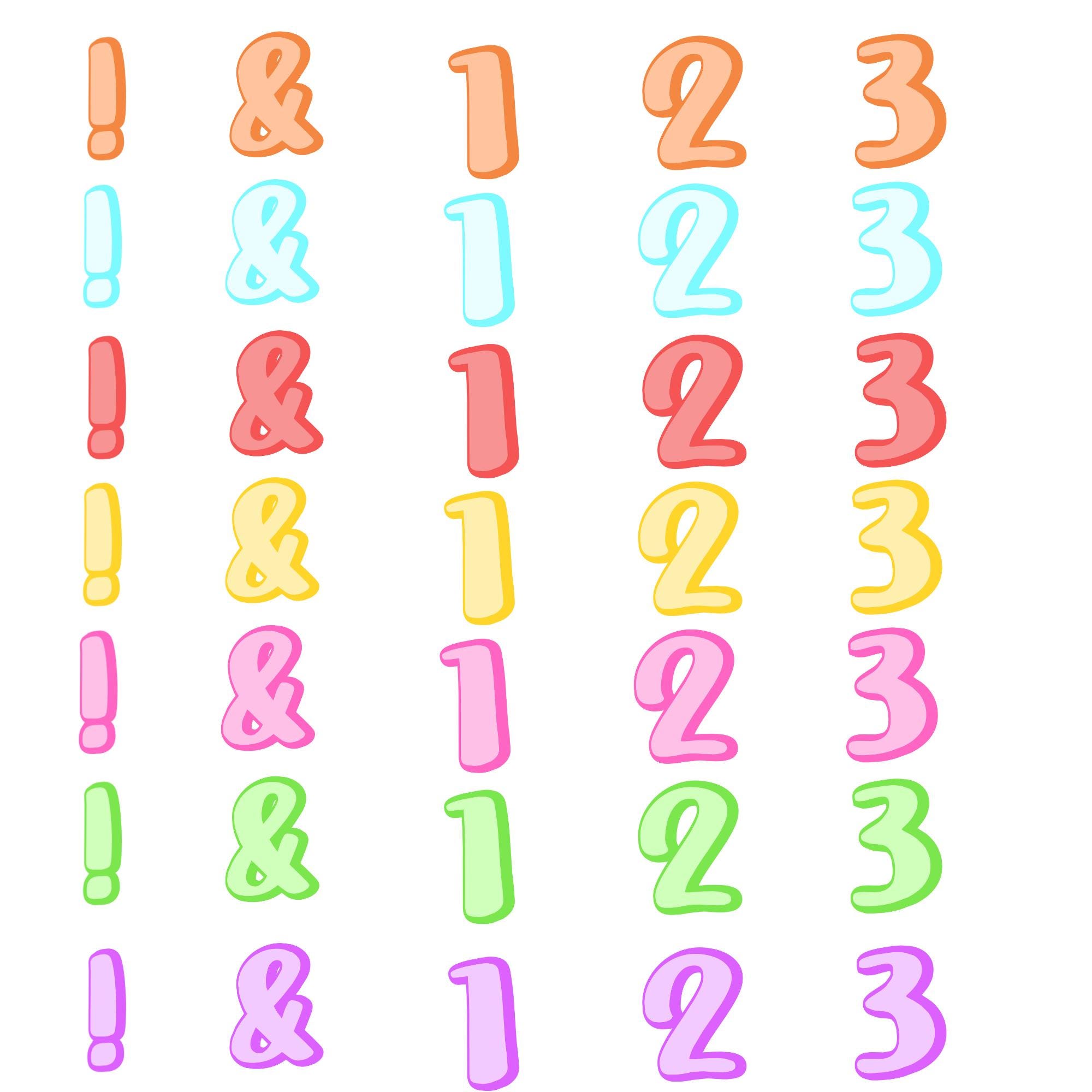 Prepy Hand Preppy Doodle Alphabet PNG Bundle: Colorful Hand-drawn Font (digital ...