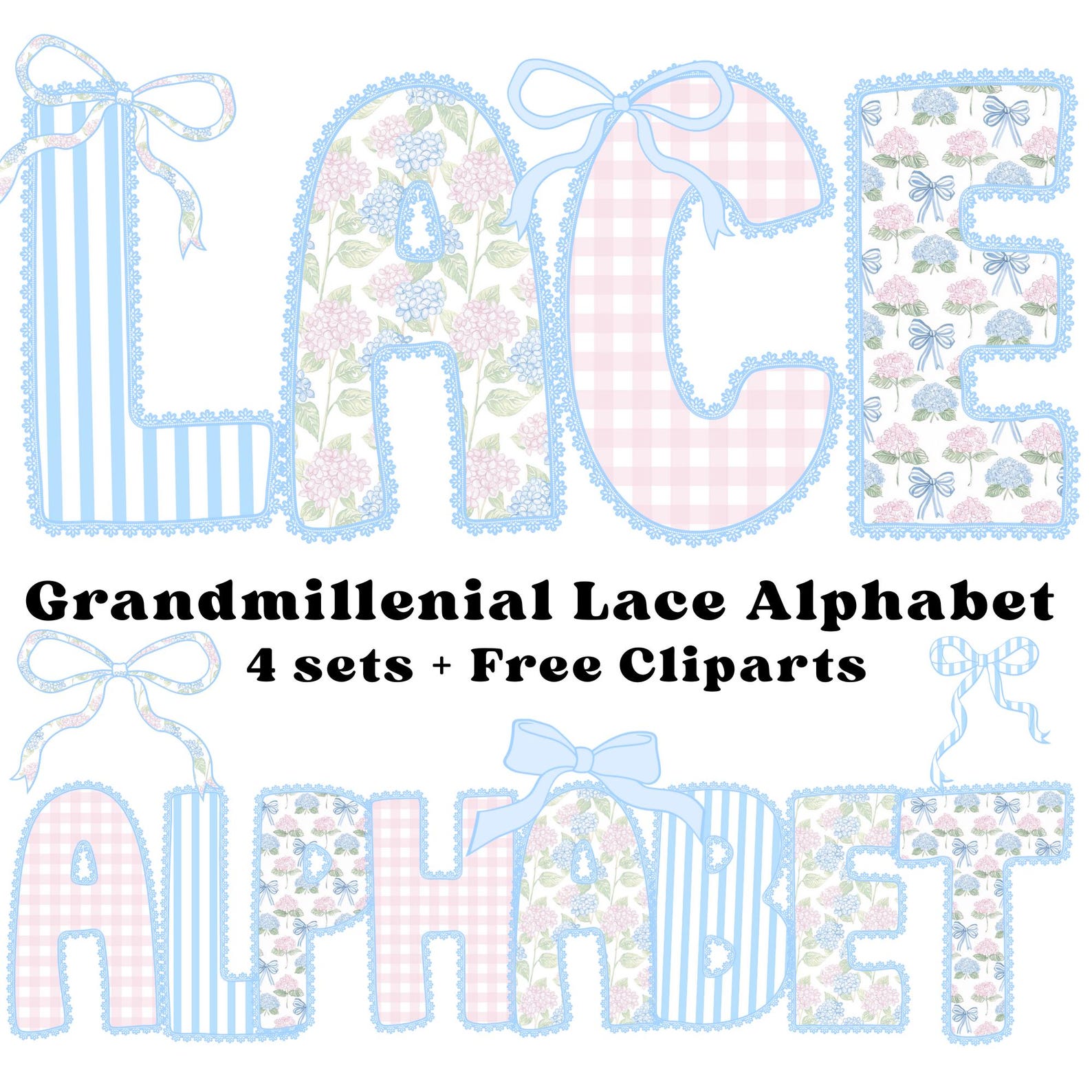 Grandmillenial Png, Lace Floral Alphabet, Preppy Designs, Alphabet Png ...
