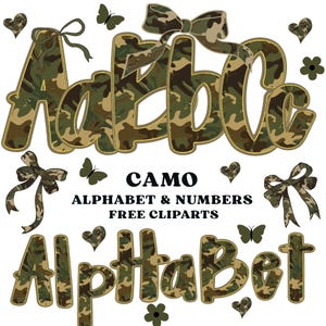 Camo Alphabet PNG Letters and Numbers, Hunting Camouflage Font Clipart for Sublimation,Camo Shirt Designs,Army and Outdoor Crafts,Camouflage