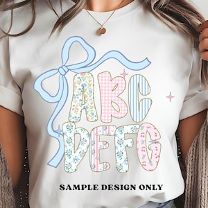 Grandmillenial Png, Floral Alphabet, Preppy Designs, Alphabet Png, Vintage Floral, Hand Lettered, Alphabet Bundle,Floral Png,Pastel Alphabet image 9