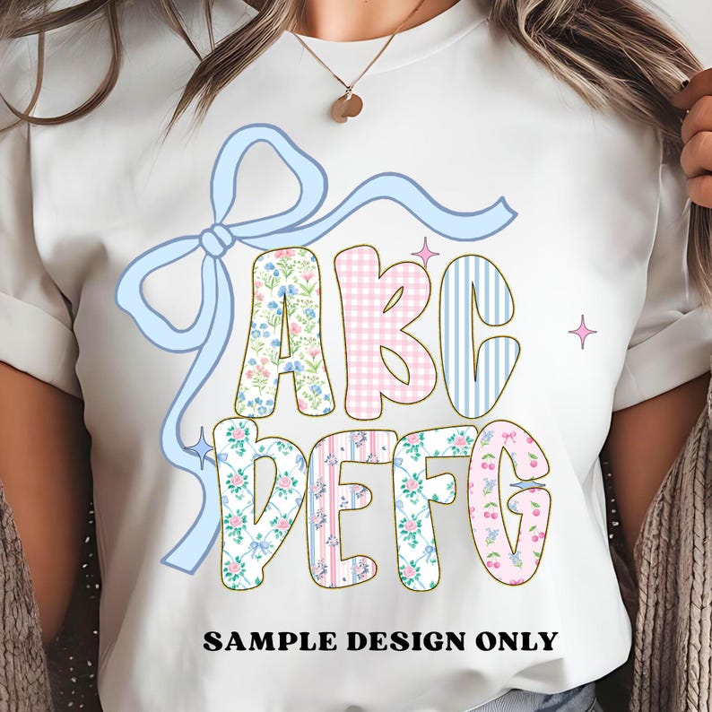 Grandmillenial Png, Floral Alphabet, Preppy Designs, Alphabet Png, Vintage Floral, Hand Lettered, Alphabet Bundle,Floral Png,Pastel Alphabet image 9