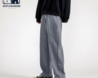 Men's Wide Legged Pants | Straight Baggy Apparel | Fashionable Streetwear Outfit