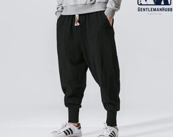 Men's Cotton Linen Sweatpants | Stylish Streetwear Joggers | Casual Trousers