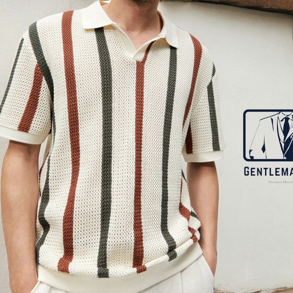 Short Sleeve Polo | Fashionable Striped Tops | Boho Style