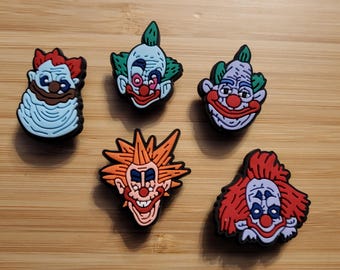 Op Killer Klowns geïnspireerde schoenbedels set van 5 bundel past bij crocs