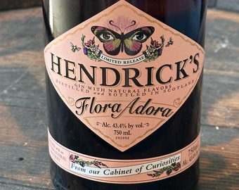 Hendricks Bottle Candle Japanese Cherry Blossom Scented Free Shipping!