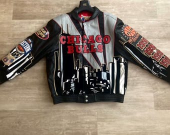 ジェフ・ハミルトン シカゴ・ブルズ レザージャケット、XXL、未使用