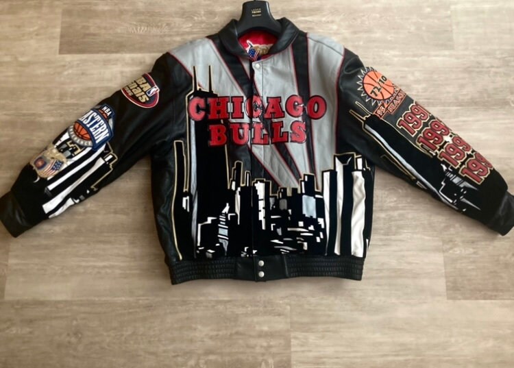 ジェフ・ハミルトン シカゴ・ブルズ レザージャケット、XXL、未使用