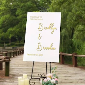 Acrylic Frosted Welcome Sign | 3D Welcome Sign | Acrylic Wedding Sign | Acrylic Wedding Signage | Custom Wedding Sign