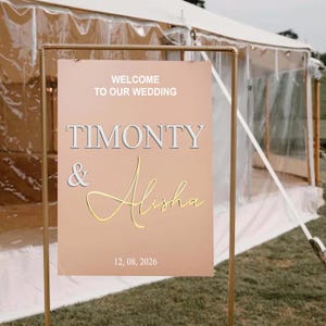 Custom Wedding Sign | Acrylic Frosted Welcome Sign | Acrylic Wedding Sign | 3D Welcome Sign | Acrylic Wedding Signage