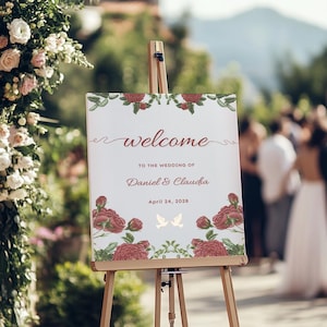 Custom Wedding Welcome Sign, Wedding Sign, Bridal Shower Sign, Birthday Welcome Sign, Wall Art, Wedding Gift, Wedding Decor