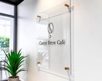 Custom Acrylic Business Sign, Round Acrylic Sign, Business logo sign, 3d and UV printed Custom Logo Sign