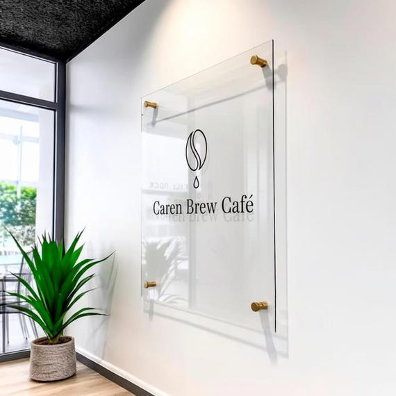 Custom Acrylic Business Sign, Round Acrylic Sign, Business logo sign, 3d and UV printed Custom Logo Sign