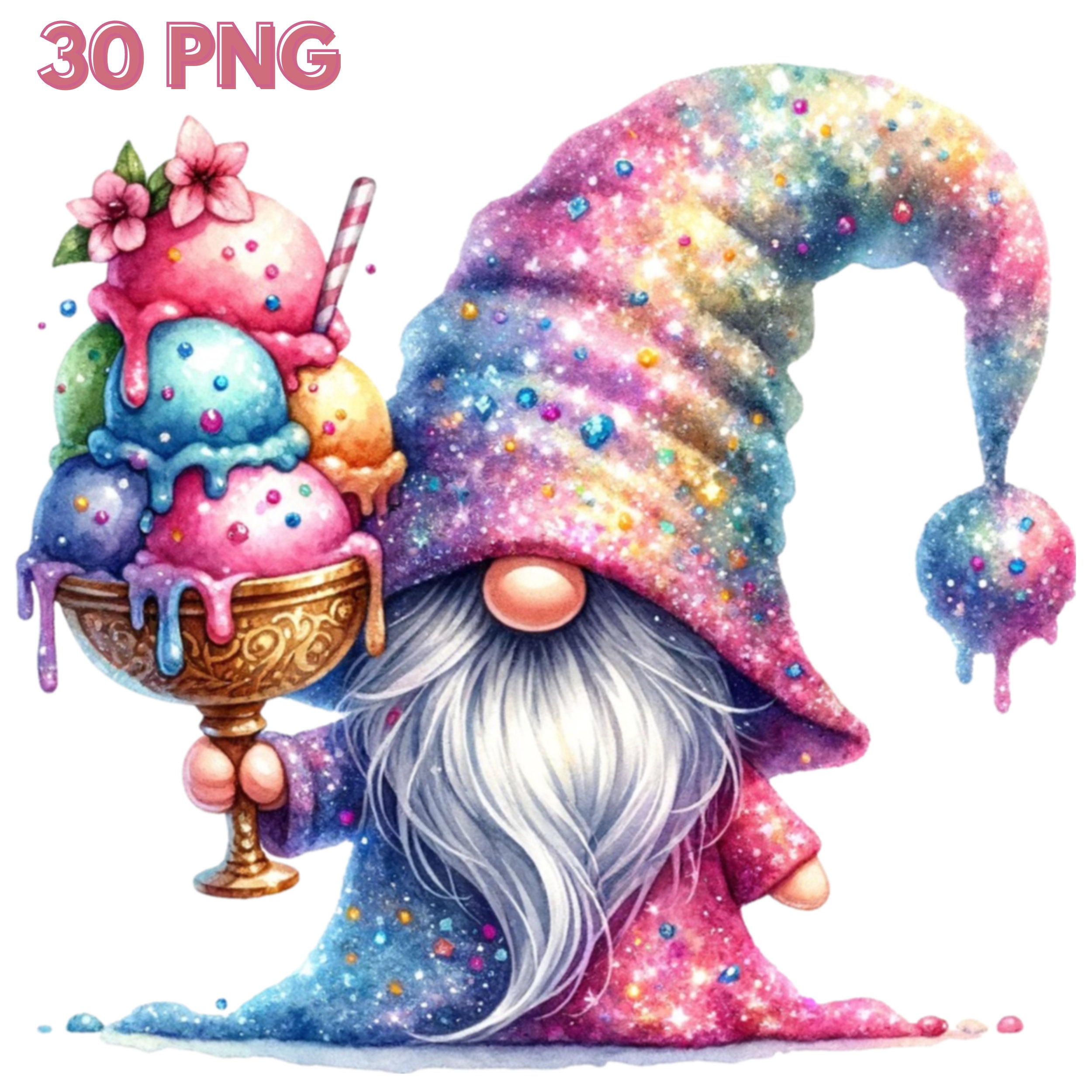 Ice Cream Gnome Watercolor Ice Cream Truck Gnome Summer Gnomes Png Il Fullxfull.5704394082 Ksv5