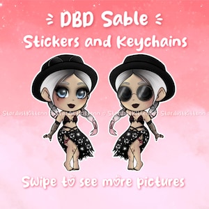 Dead by Daylight - Whimsical Weather Sable Ward - Dubbelzijdige epoxysleutelhangers en vinylstickers