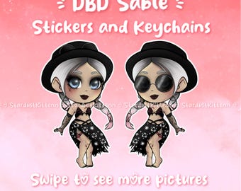 Dead by Daylight - Whimsical Weather Sable Ward - Double sided epoxy keychains and vinyl stickers