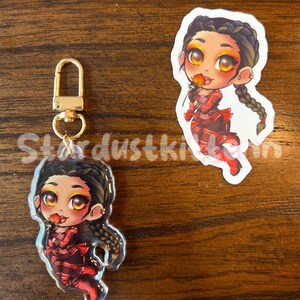 Apex Legends - Lunar Goddess - Astral Treasure - Sherbert Sunset - Lady in Red Loba - Epoxy keychains and vinyl stickers image 5