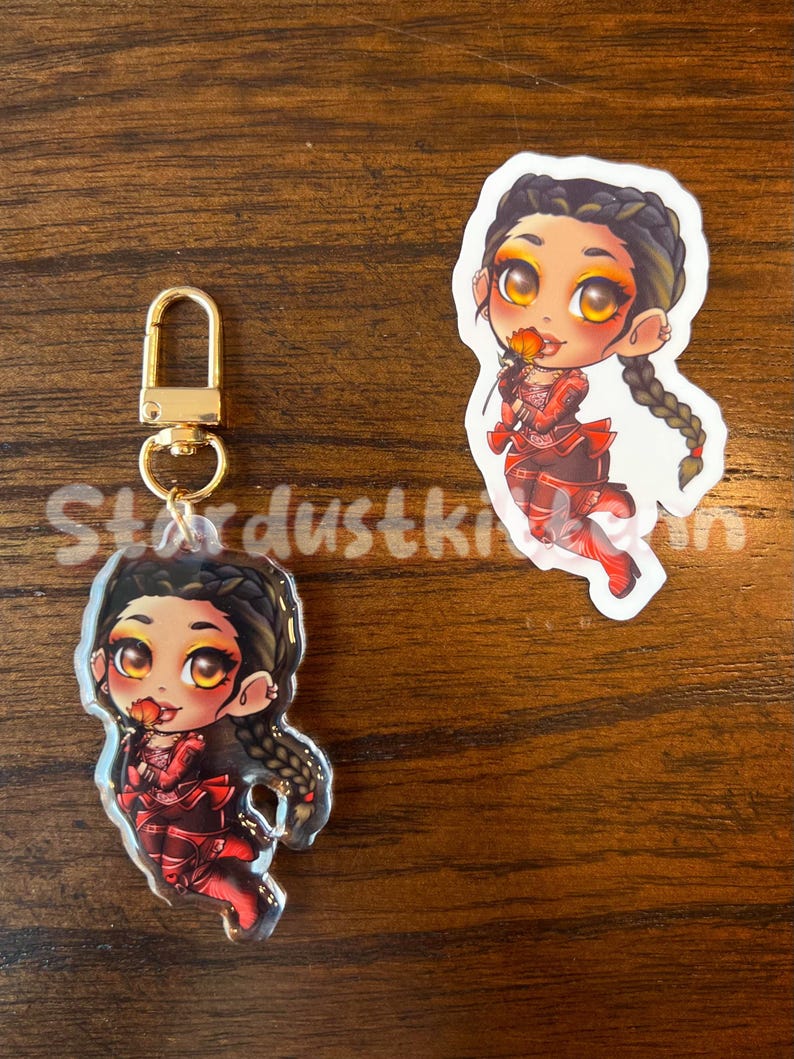 Apex Legends - Lunar Goddess - Astral Treasure - Sherbert Sunset - Lady in Red Loba - Epoxy keychains and vinyl stickers image 5