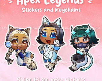 Apex Legends - Loba - Conducto - Alter - Llaveros de epoxi y pegatinas de vinilo