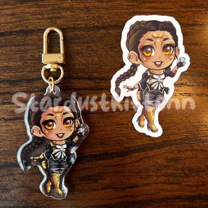 Apex Legends - Lunar Goddess - Astral Treasure - Sherbert Sunset - Lady in Red Loba - Epoxy keychains and vinyl stickers image 3