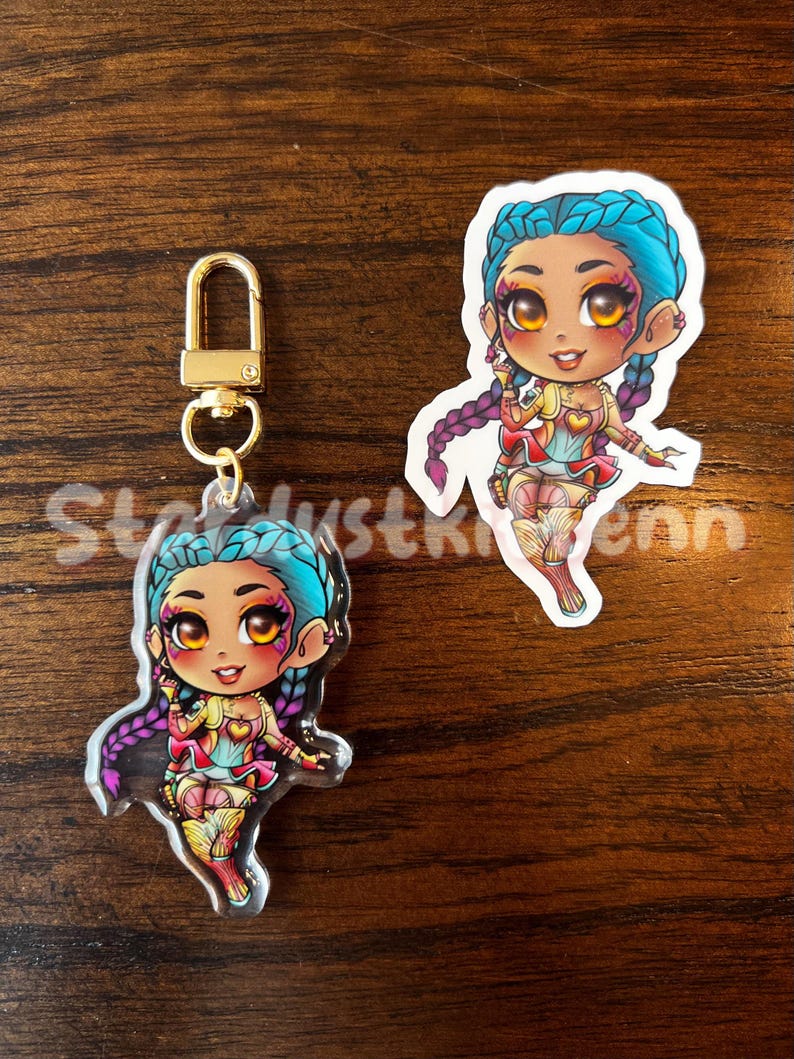 Apex Legends - Lunar Goddess - Astral Treasure - Sherbert Sunset - Lady in Red Loba - Epoxy keychains and vinyl stickers image 4