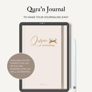 Digital Quran Journal | Islamic Reflection  Quran Study Planner | Quran Notes  Tafsir PDF