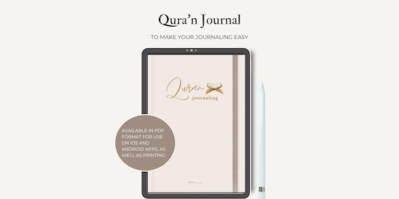 Digital Quran Journal: Islamic Reflection, Quran Study Planner (PDF Download