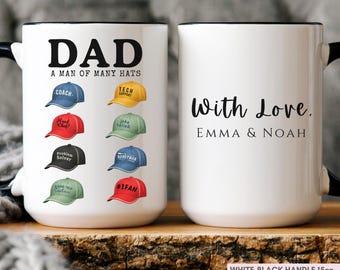 Mug personnalisé pour papa, cadeau de Noël pour papa, mug personnalisé pour papa offert par les enfants, mug à café pour papa, cadeau d'anniversaire pour papa, cadeau de la part d'une fille ou d'un fils