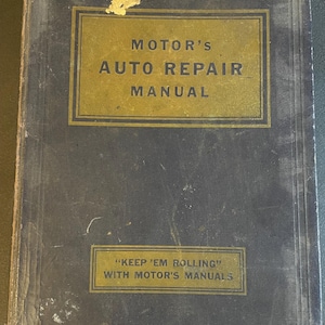 RARE 1952 Motor’s Auto Repair Manual