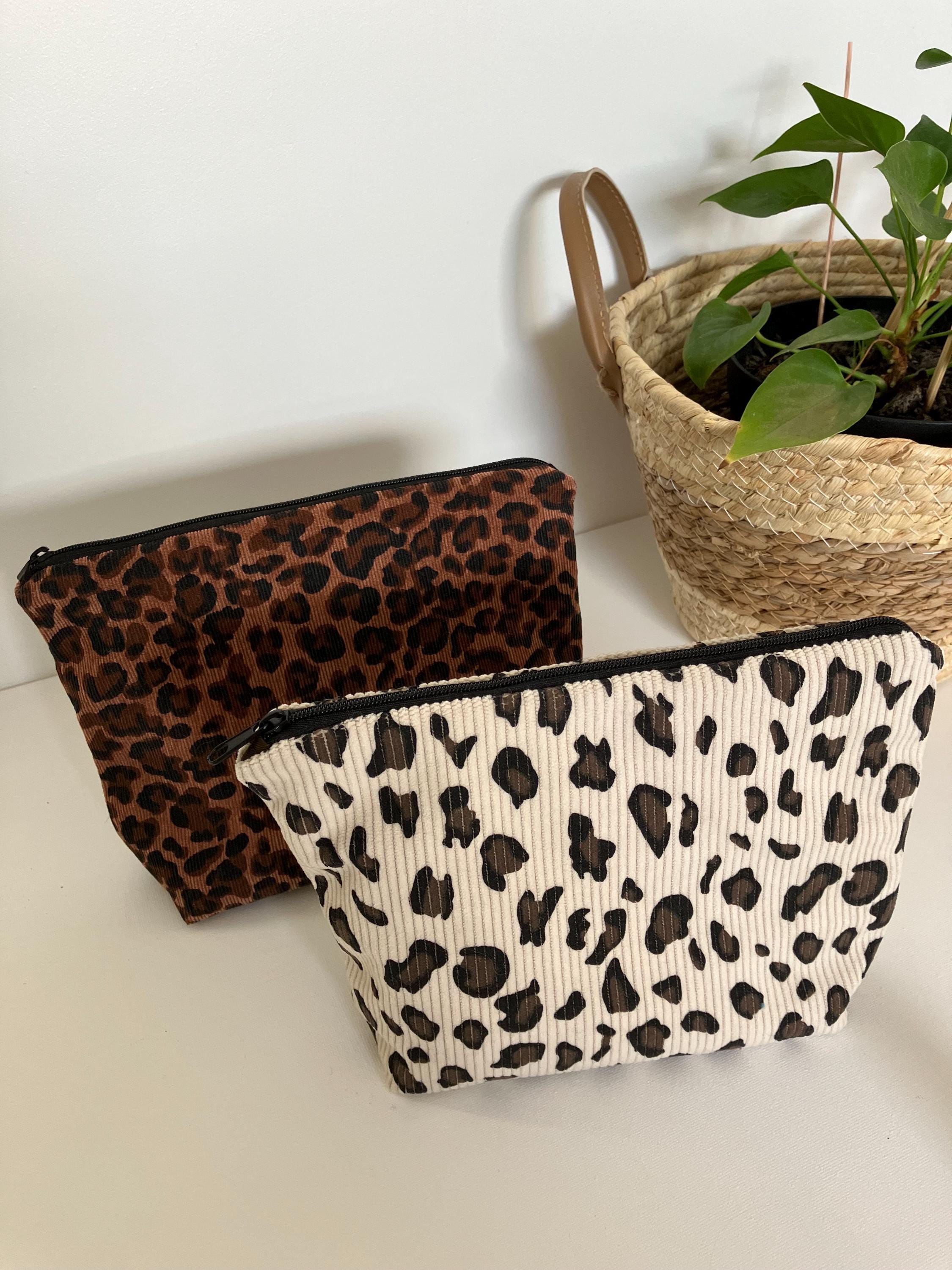 Leopard Print Corduroy Shoulder Bag (leopard Print Fabric Color of