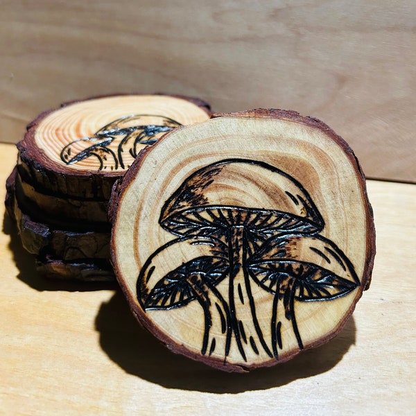 Wood Burned Coasters Etsy