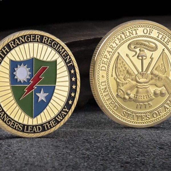 US Army 75th Ranger Regiment Rangers Lead the Way Challenge Coin