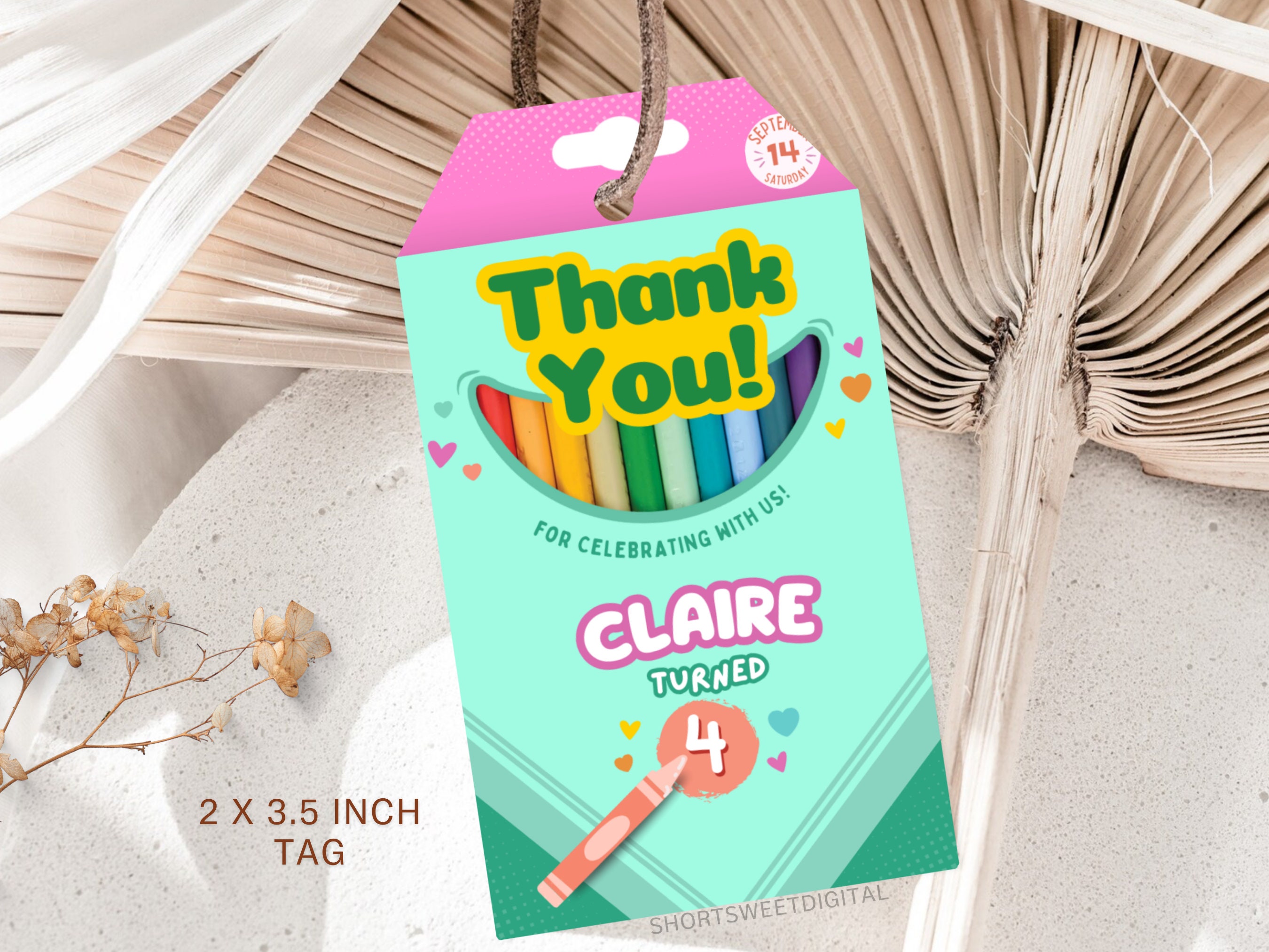 Crayon Theme Printable Invitation Template, Crayon Editable Girls ...