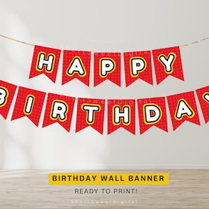 Building Blocks Wall Banner, Blocks Birthday Bunting, Boys Blocks Birthday Banner Flag, Building Blocks Birthday Printable,Boys Blocks Party