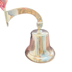 Large Brass Ship Bell: 12 Inch Nautical Wall Decor