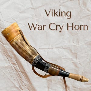 Handmade Viking War Cry Horn  Authentic Norse Drinking & Blowing Horn  Medieval Reenactment  Home Decor