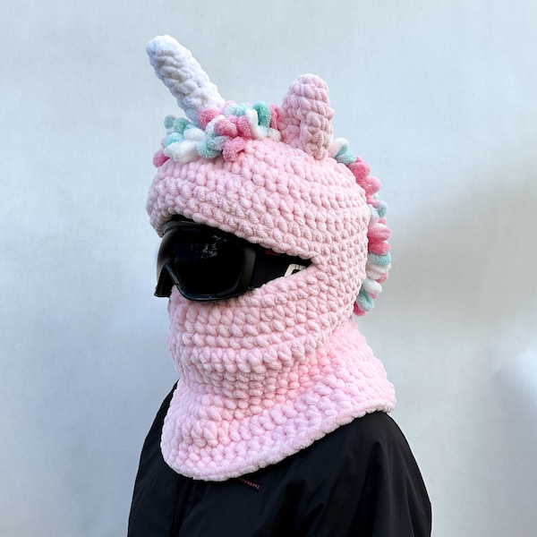 PATTERN crochet unicorn helmet cover