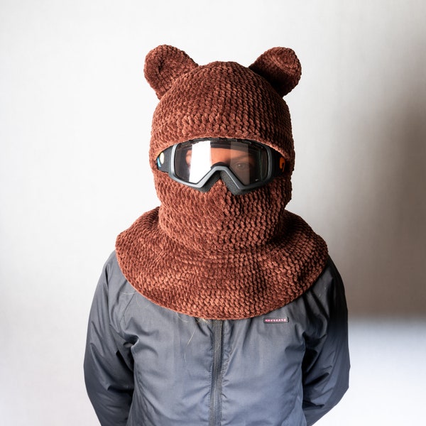 PATTERN crochet bear helmet cover